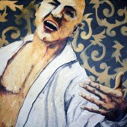 Il gradasso tecnica mista su tela cm 60×60