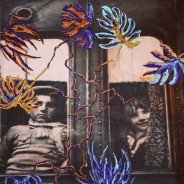 Il ritorno tecnica mista su pannello di legno cm 60×60