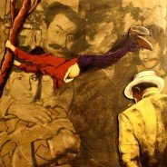 N° 281012 tecnica mista su pannello cm. 100×100