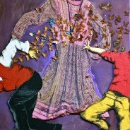 Ritratto intimo di “Mina Fontana” cm.100×150 tec. mista con oggetti su tela