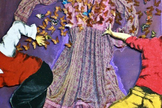 Ritratto intimo di “Mina Fontana”   cm.100×150 tec. mista con oggetti su tela