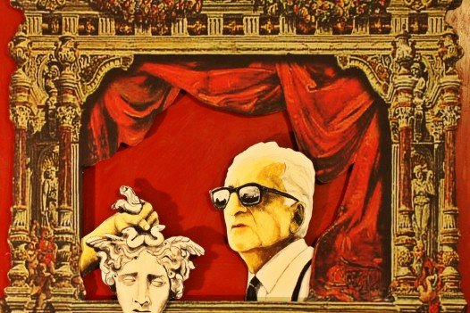 Teatro Italiano    tecnica mista su pannello cm.100×100