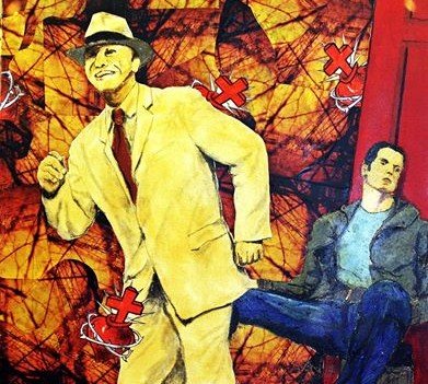 Titolo N° 250815  tecnica mista su tela  cm. 50×50  2015